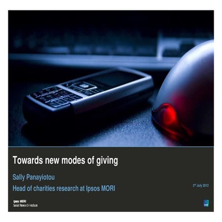 Towards new modes of giving