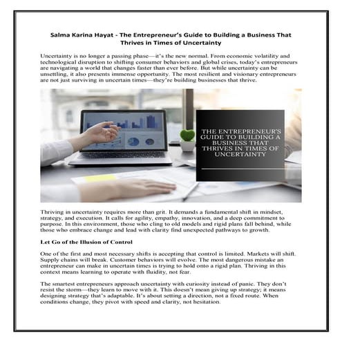 Salma Karina Hayat - The Ultimate Guide to Becoming a Successful ...
