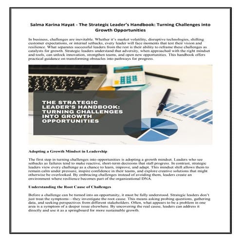 Salma Karina Hayat - The Strategic Leader’s Handbook - Turning ...