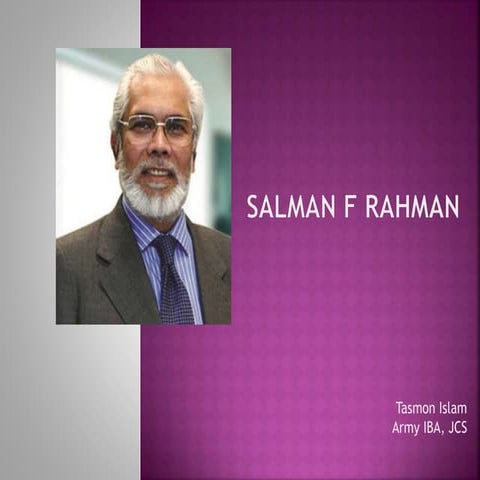 Salman F Rahman | PPTX