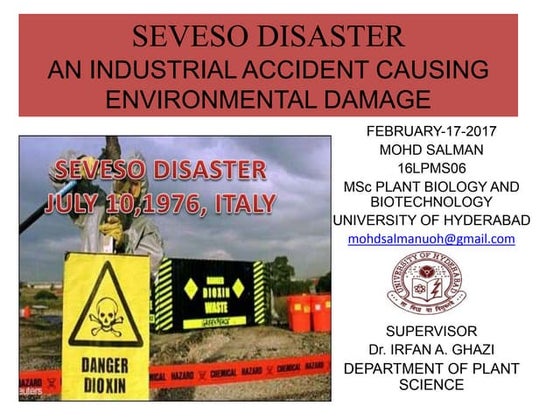 Seveso Disaster : Chemical Events , Effects and Seveso Directives | PPT