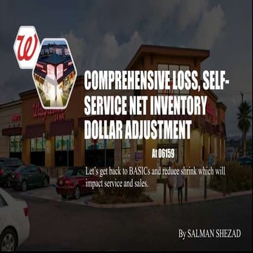 Comprehensive loss, self-service net inventory dollar adjustment 