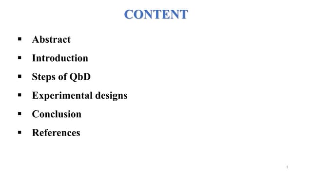 DOE in  Pharmaceutical and Analytical QbD.