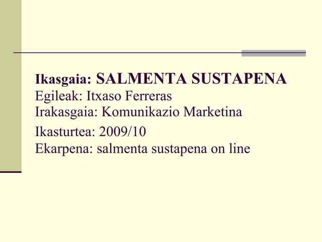 Salmenta sustapena itxaso ferreras