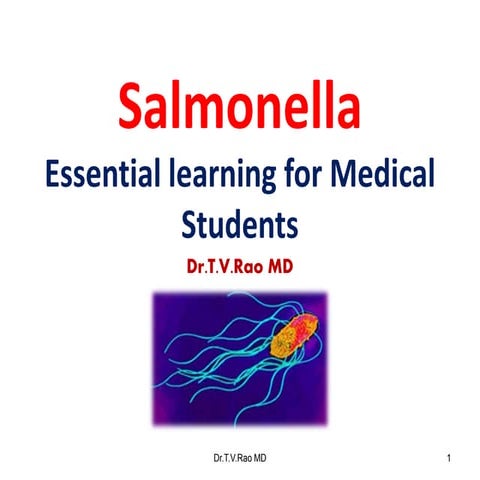 Salmonella Essential learning for Medical Students  
