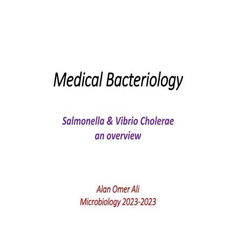 Salmonella & Vibrio Cholerae an overview.pdf
