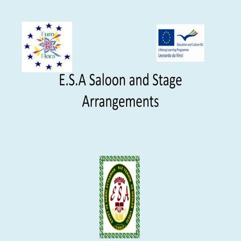 Saloon and stage arrangements