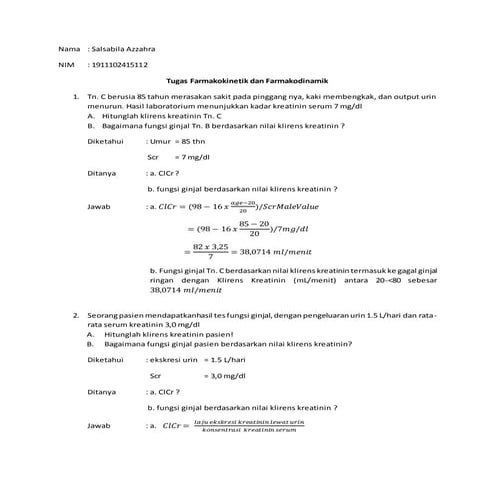 FARMASETIKA – PEMBAHASAN SOAL RESEP det, iter, did, det orig | PDF