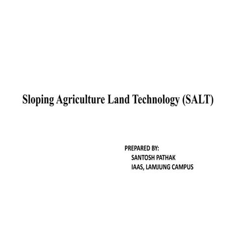 Sloping agriculture land technology 