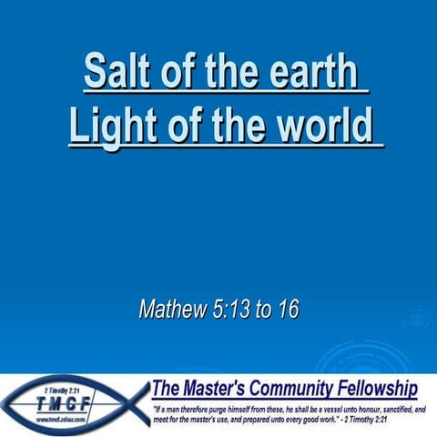 Salt and light | PPT