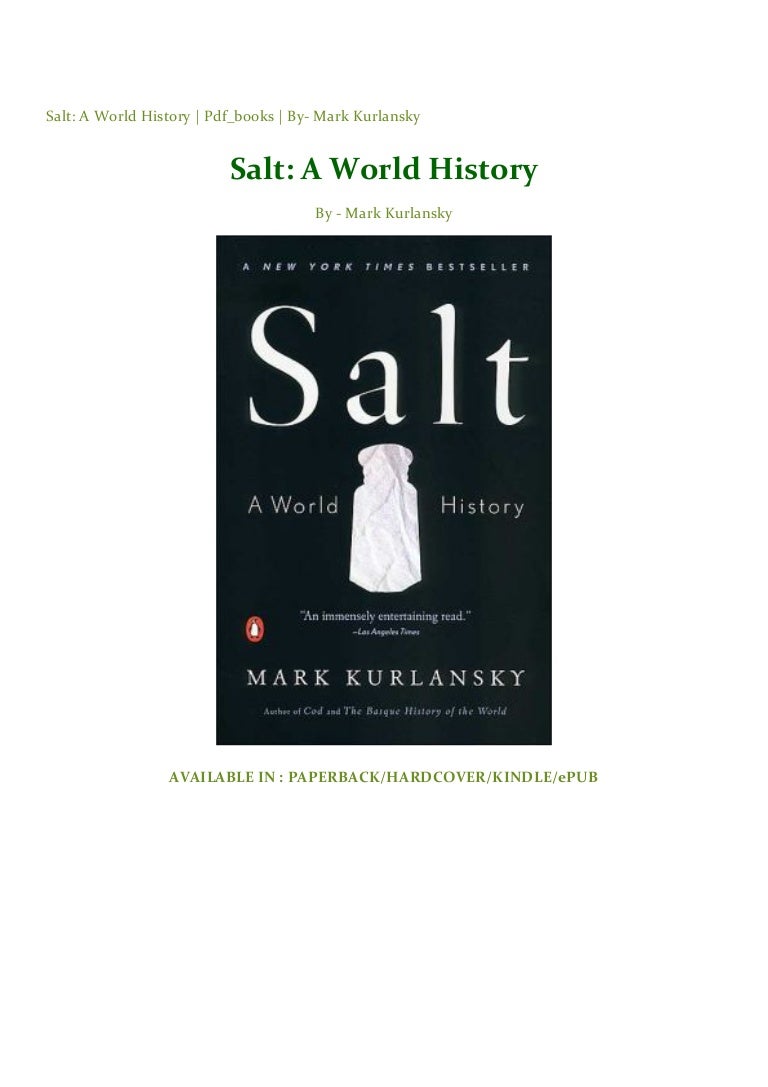 Salt: A World History cover