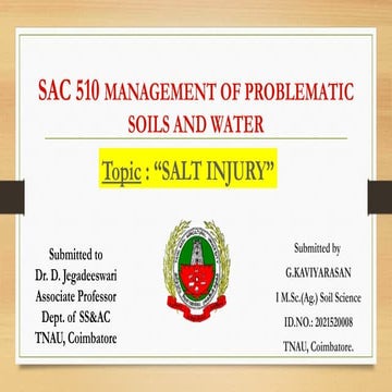 SALT INJURY from Problematic soils and water | PPTX