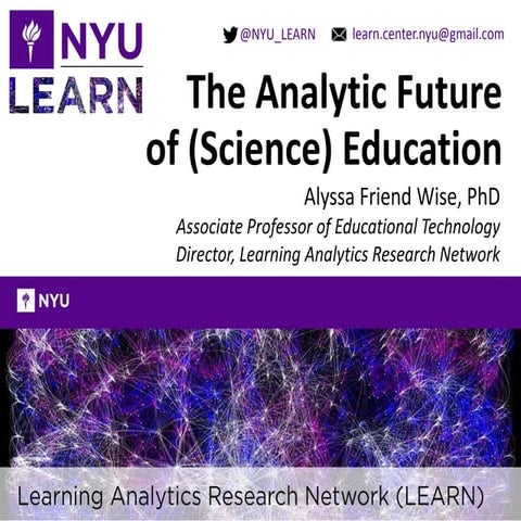 The Analytic Future of (Science) Education