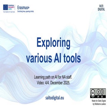 Exploring various AI tools. Salto Digital.