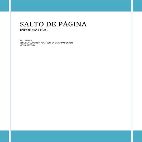 Salto de pagina