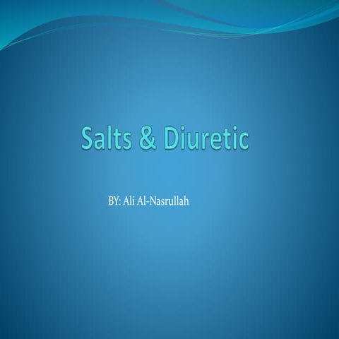 Salts and diuretics