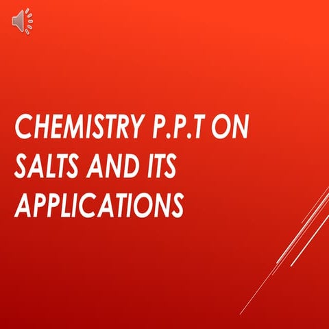 Salts and its applications final