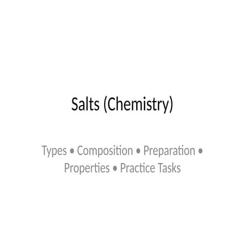 Salt preparation by titration | PPTX