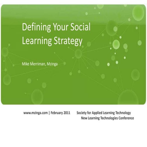 Defining Your Social Learning Strategy 