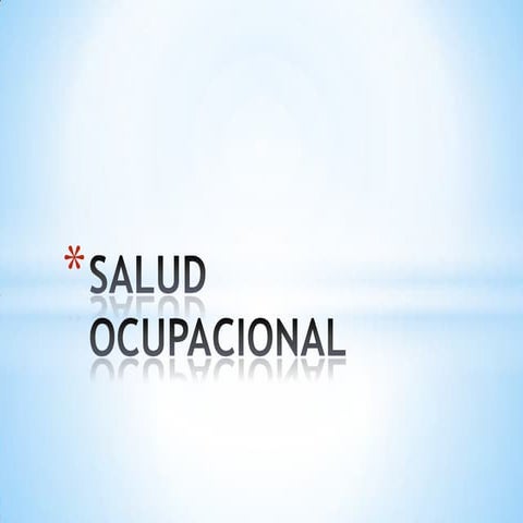 Salud ocupacional