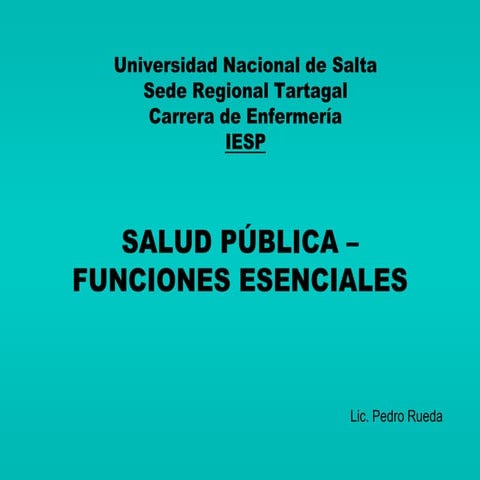 Funciones Escenciales de Salud Pública