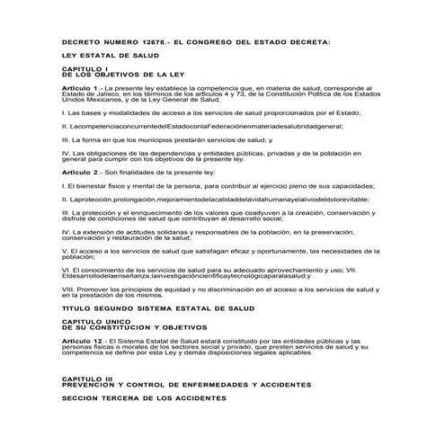 LEGISLACION SALUD PREHOSPITALARIA (SAMU DE JALISCO)