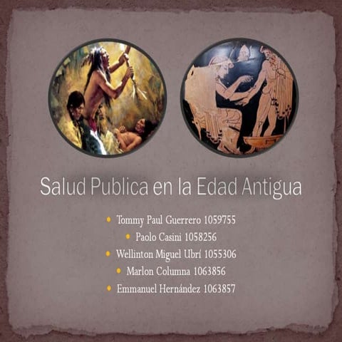 Salud publica en la edad antigua