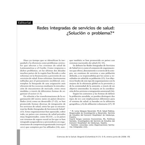Redes Integradas de Servicios de Salud (RISS), Colombia | PPTX