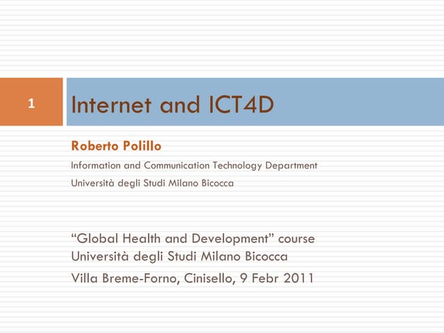 Internet & ICT4D