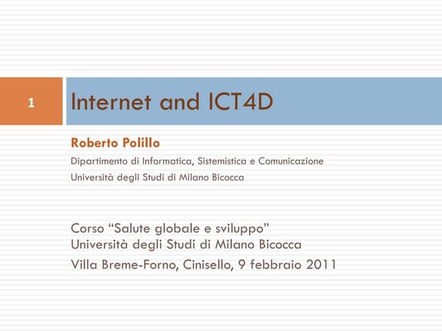 Internet e ICT4D