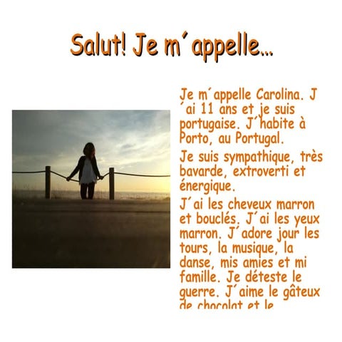 Salut! je m´appelle