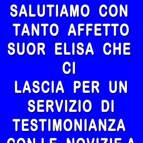 Saluto a suor elisa | PPT