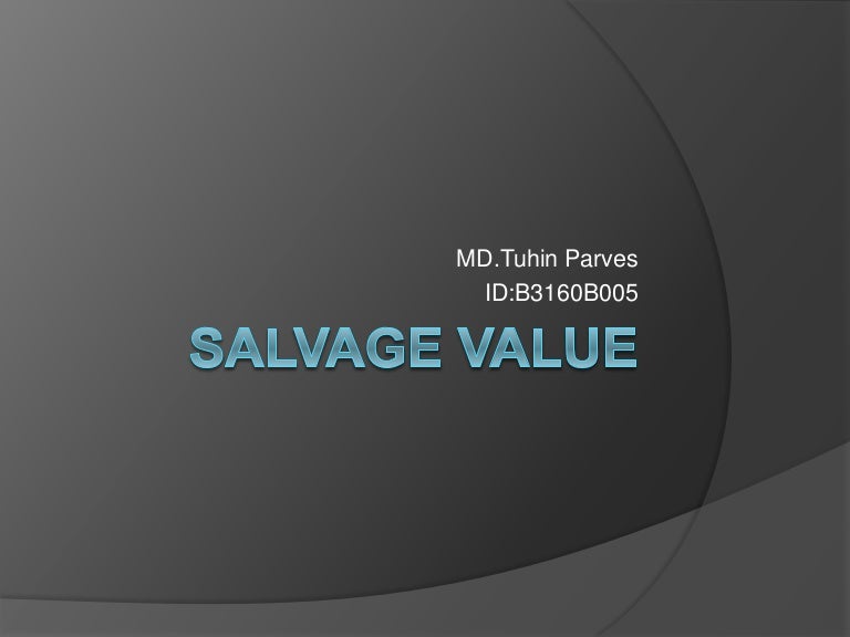 Salvage value
