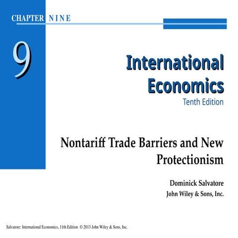 Nontariff Trade Barriers and New Protectionism in International ...