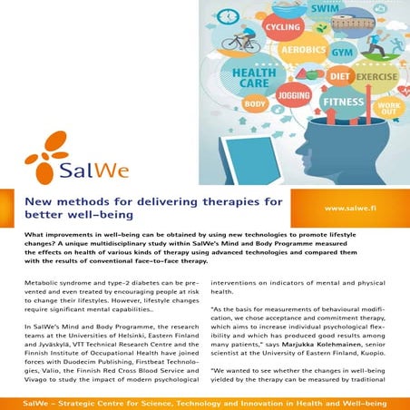 New methods for delivering therapies for better well-being