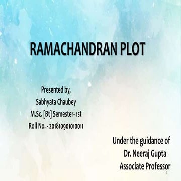 RAMACHANDRAN PLOT