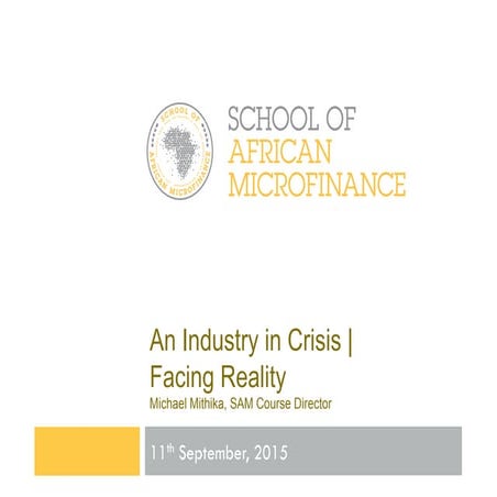 An Industry in Crisis, Facing Reality SAM 2015 - Plenary Session Day 5