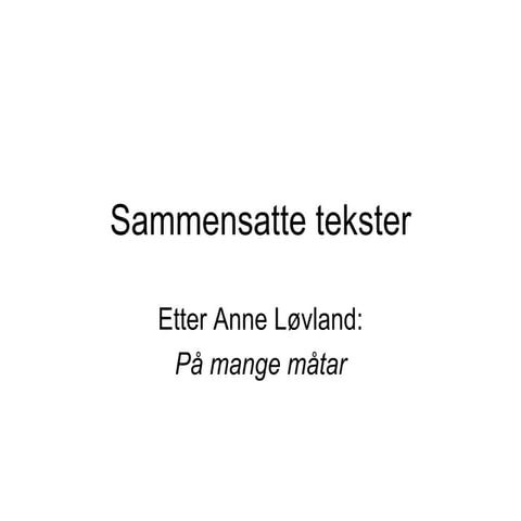 Samansette Tekstar