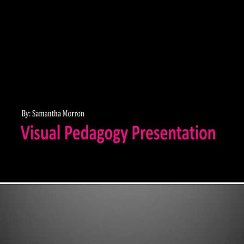 Samantha Morron - Visual Pedagogy Presentation - Art Integration with Math