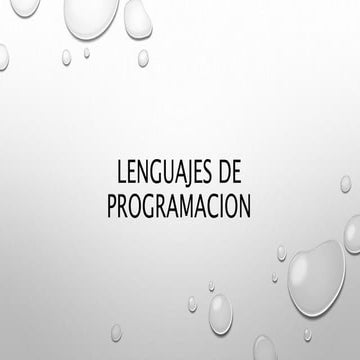 Lenguaje de programacion rcor | PPTX