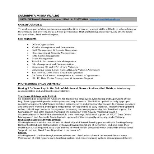 Samarpita misra resume