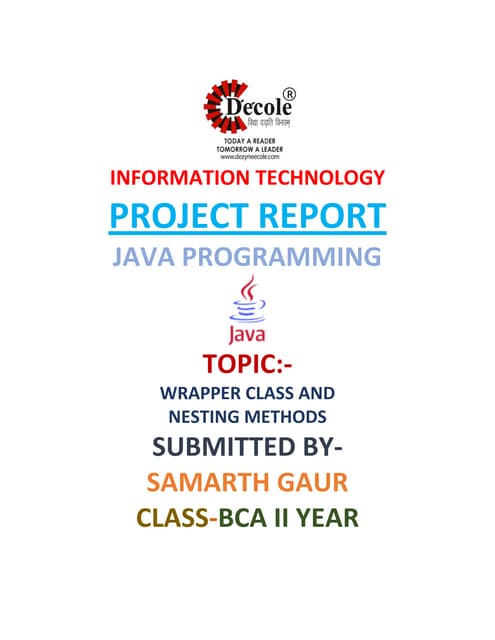 Samarth Gaur ,BCA 2nd Year
