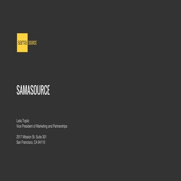 Samasource: A solution for your data projects 