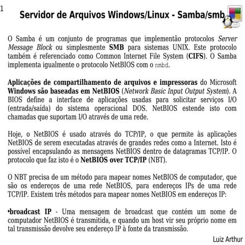 Redes prática - Samba
