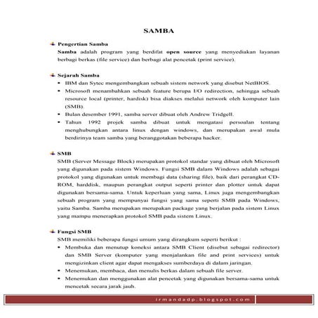 Samba di debian server