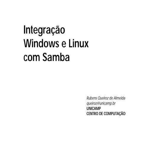Integração Windows e Linux com Samba