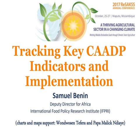 Tracking Key CAADP Indicators and Implementation