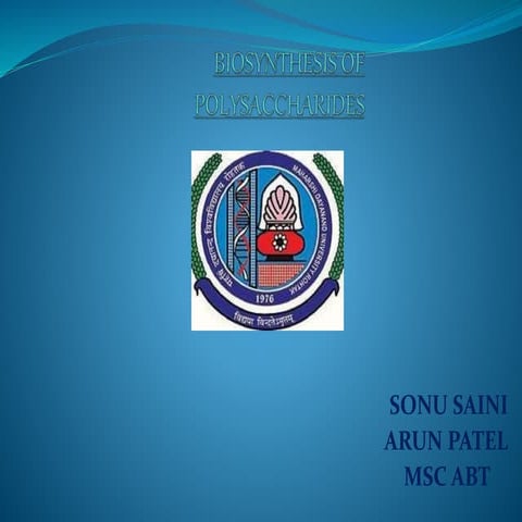  biosynthesis of polysaccharides