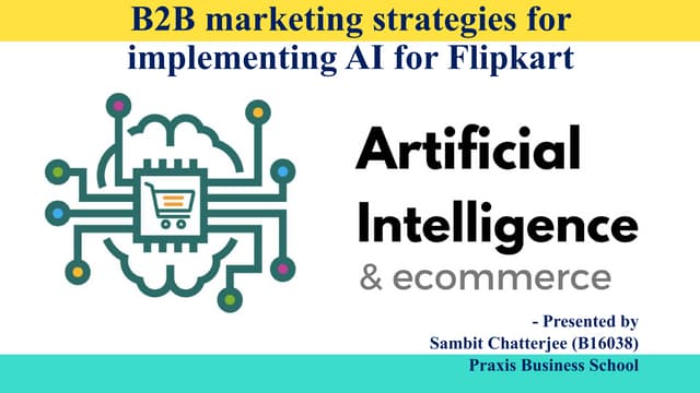 B2B Marketing Strategies for implementing Artificial Intelligence in Flipkart