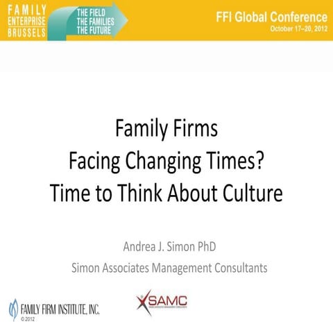 Culture Change For Changing Times Family Firm Institute